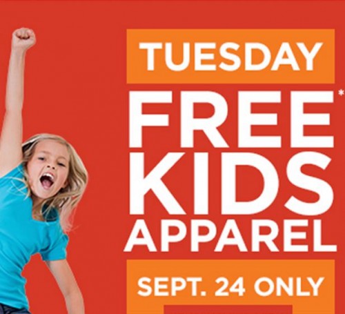 Free Kids Apparel at Sears 9/24