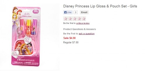 Free Disney Princess Lip Gloss & Pouch Kohl’s