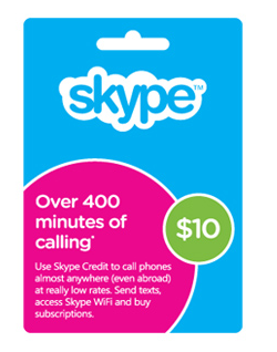 Free 10$ Skype Gift Card 