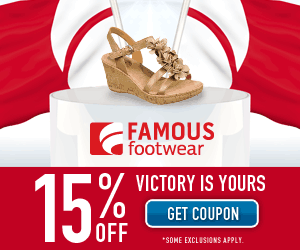 15% off Famous Footwear Coupon (Print Now!)
