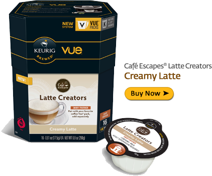 Free Sample Pack Cafe Escapes Vue Latte Creators