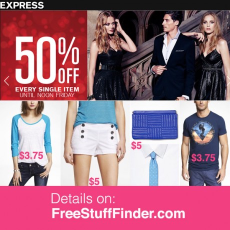 Express: 50% Off Everything (Black Friday Live Now) + 2.5% Cashback