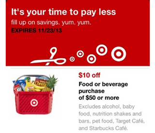 Save $10 on $50 Purchase at Target