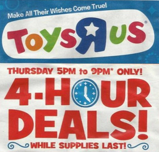 Toys R Us Black Friday Doorbuster Deals 11/28