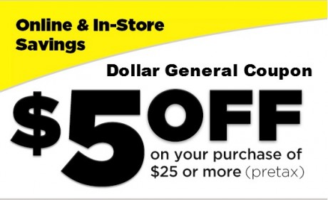 $5 Off $25 Dollar General Coupon