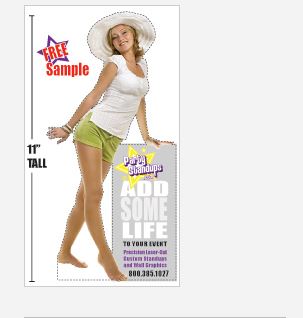 Free Sample Cardboard Cutout Girl 