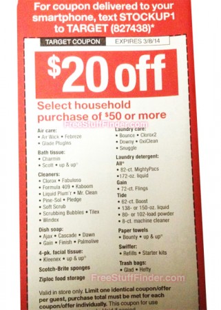 *LIVE NOW* $20 off $50 Household Purchase at Target (New!)