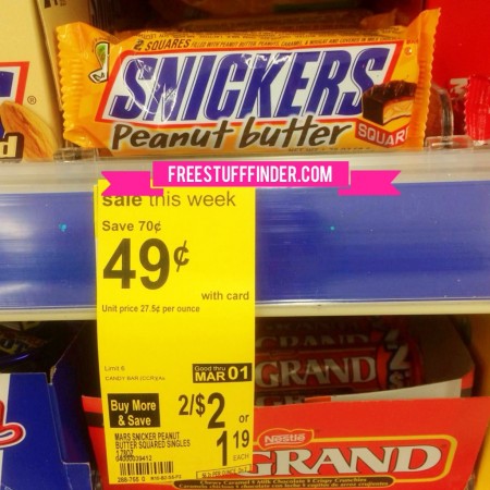 *HOT* Snickers Peanut Butter Squares $0.12 at Walgreens