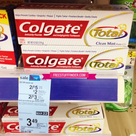 $0.50 Colgate Total Toothpaste at Walgreens