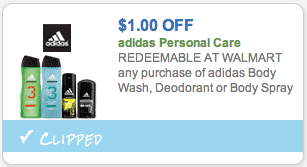 Possible Free Adidas Products at Walmart ($1.00 Coupon)