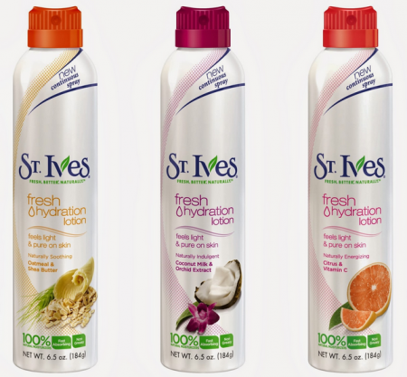 $2.99 St. Ives Spray Lotion at Walgreens (Week 3/23)