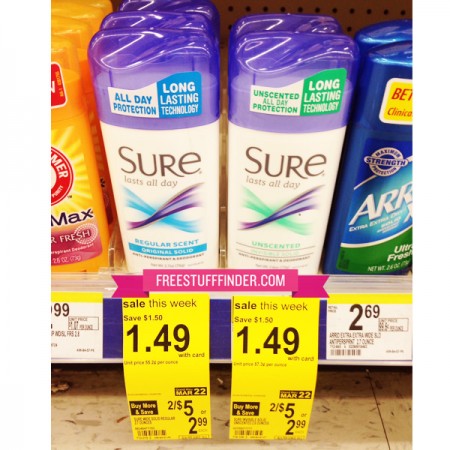 $0.49 Brut or Sure Deodorant at Walgreens