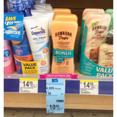 $3.99 Hawaiian Tropic Sunscreen at Walgreens