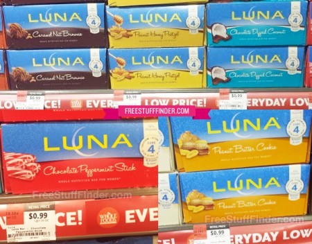 Deal: Luna Bars $0.49 at Whole Foods