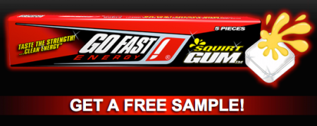 Free Sample Go Fast Energy Squirt Gum