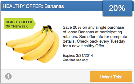 20% Cash Back on Bananas with SavingStar