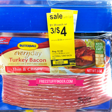 $0.33 Butterball Turkey Bacon at Walgreens