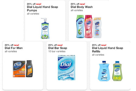 *New* 20% off Dial Coupon (Target Cartwheel)