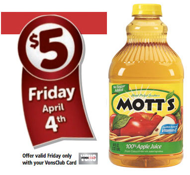 $0.67 Motts Juice at Safeway