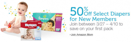 *HOT* 60% Off Diapers (Amazon Mom) + Free 2-Day Shipping