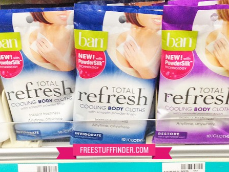 $0.79 (Reg $4) Ban Refresh Cooling Body Cloths at CVS