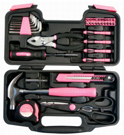 $19.99 (Reg $35) Apollo Precision 39-Pc Pink Tool Kit