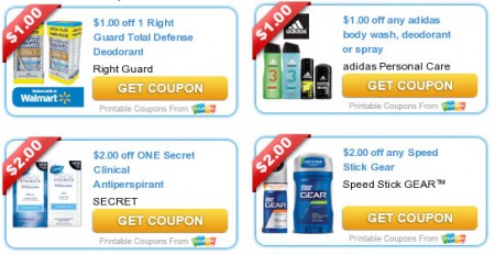 High Value Deodorant Coupons