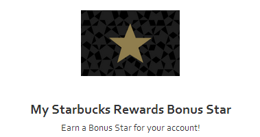 Free Starbucks Bonus Star!