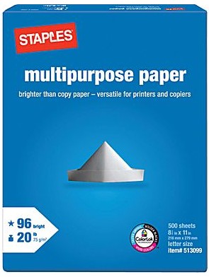 Free Copy Paper at Staples