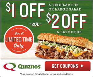 *HOT* 5 Quiznos Sandwich Coupons