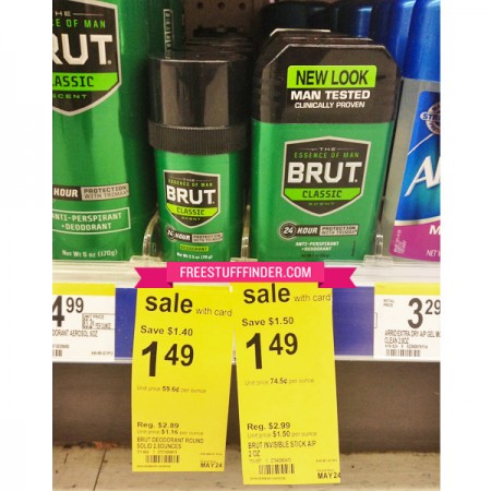 $0.49 (Reg $2.99) Brut Deodorant at Walgreens