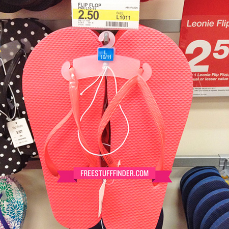 $1.75 (Reg $2.50) Flip Flops at Target