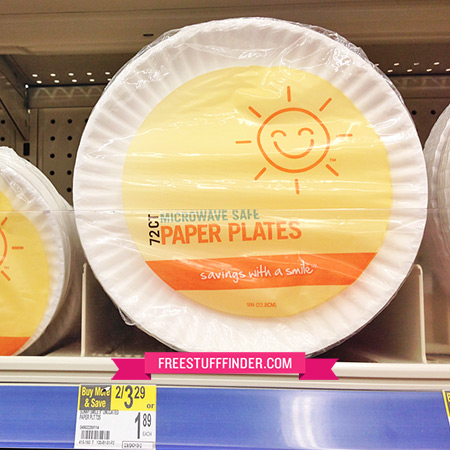 $0.99 Sunny Smile Paper Plates at Walgreens