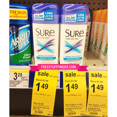 $0.49 Sure Deodorant at Walgreens (Week 5/18)