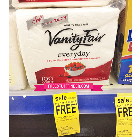 $1.00 (Reg $3) Vanity Fair Napkins at Walgreens