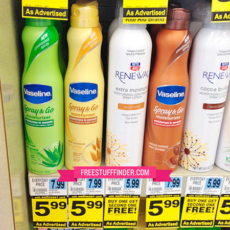 $1.49 (Reg $8) Vaseline Spray Lotion at Rite Aid