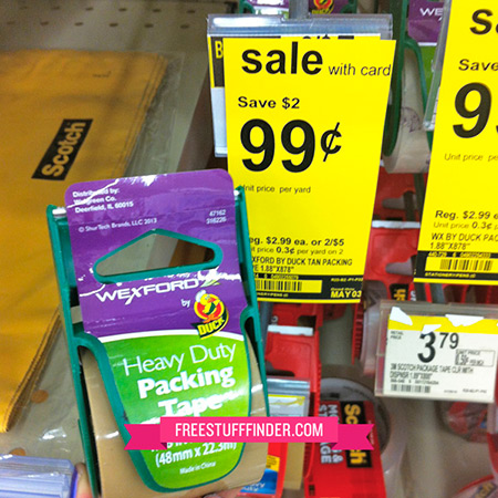 $0.99 (Reg $2.99) Wexford Packing Tape at Walgreens