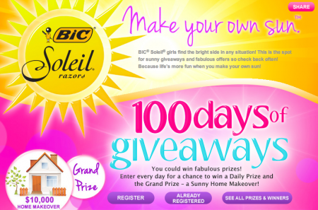 Win BIC Soleil 100 Days of Giveaways