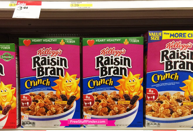 $1.60 (Reg $3) Raisin Bran Crunch Cereal at Target