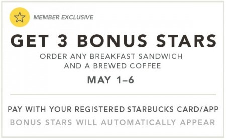 Possible 3 Bonus Starbuck Stars