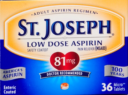 $0.50 (Reg $2.19) St Joseph Low Dose Aspirin at Walgreens