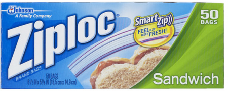 $0.96 (Reg $2.08) Ziploc Sandwich Bags at Walmart