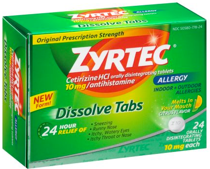 High Value $4.00 Off Zyrtec Dissolve Tabs Coupon + Walgreens Deal