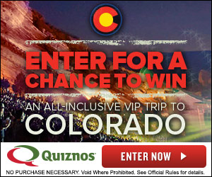 Win $500 + VIP Trip to Colorado from Quiznos ($4000 Value)