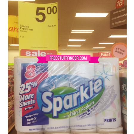 $0.50 per roll Sparkle Paper Towels at CVS