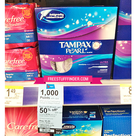 $2.72 (Reg $5.29) Tampax Pearl Tampons at Walgreens