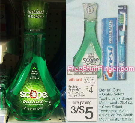 $0.92 (Reg $3) Scope Outlast Mouthwash at Walgreens