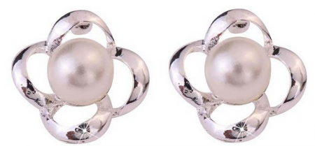 $3.47 (Reg $14) Silver Plated Flower Earrings + Free Shipping