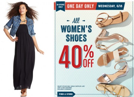 *HOT* 40% Off Women's Shoes at Old Navy (Today 6/18 Only)