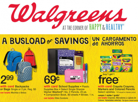 Back to School Deals at Walgreens 